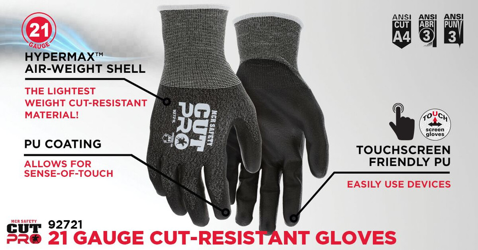  92721- Cut Resistant Work Glove 21 Gauge