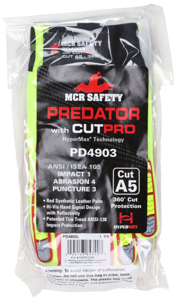 PD4903- Mechanics Impact Resistant Leather Work Glove