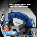 Chill-Its 6611 Hard Hat Cooling Sweatband Pad - Moisture-Wicking (3-Pack)