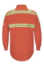 Men's Midweight FR Enhanced Visibility Uniform Shirt with Silver/Yellow Striping