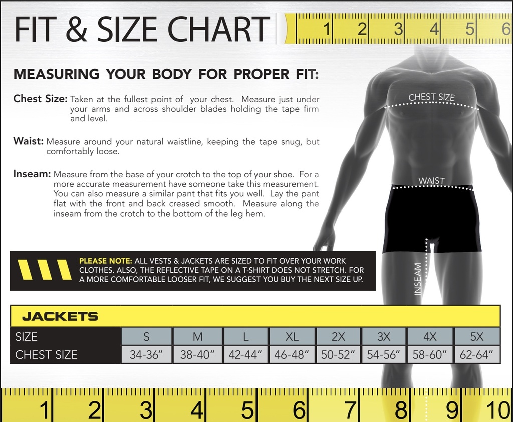 OccuNomix Size Chart