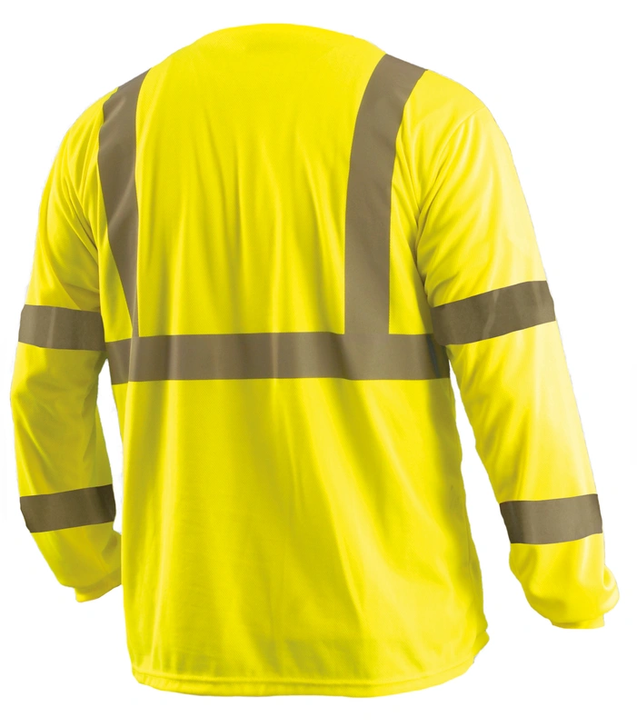 LONG SLEEVE WICKING BIRDSEYE T-SHIRT w/POCKET