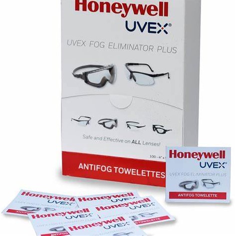 Fog Eliminating Cloths, Uvex, individually wrapped
