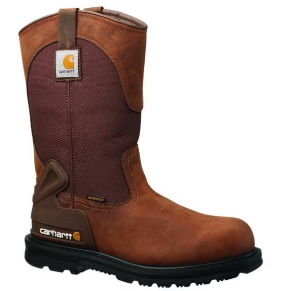 Boots, 11", Steel Tool, Waterproof, Pull on