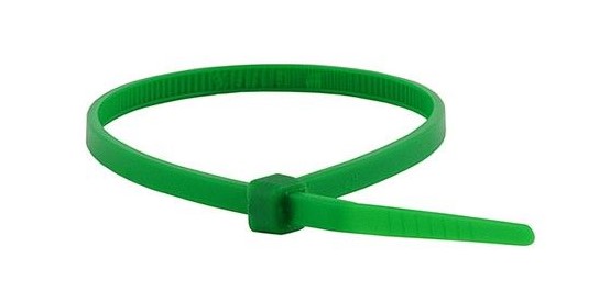 Zip ties, 11" 50lb, green