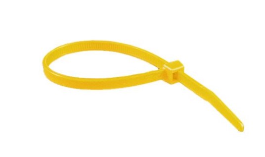 Zip ties, 11" 50lb, yellow