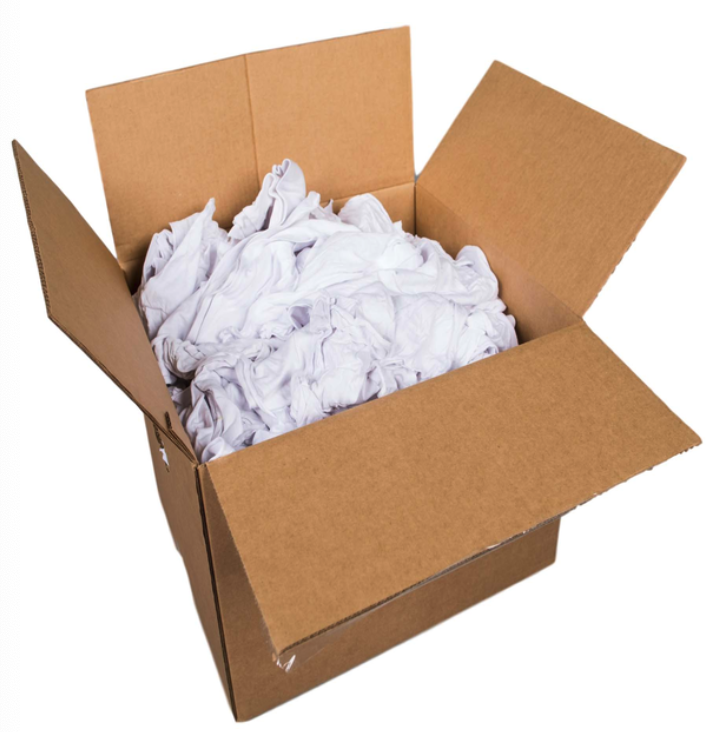Rags, white, 50# box