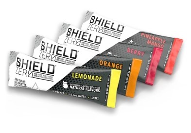 SHIELD ZERO Sports Drink Mix: Berry/Lemonade/Orange/Pineapple Mango, Single-Serve, 100 PK
