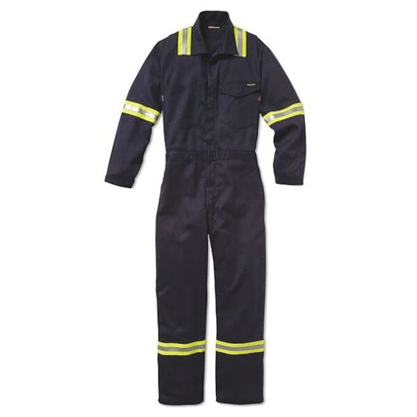 Coveralls, FR, Navy, w/ reflective striping