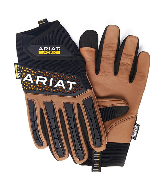 10042832-pair MNS IMPACT CUT RESIST WORK GLOVES BROWN/BLACK