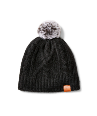 HAT, ENTWINE BEANIE BLACK HEATHER