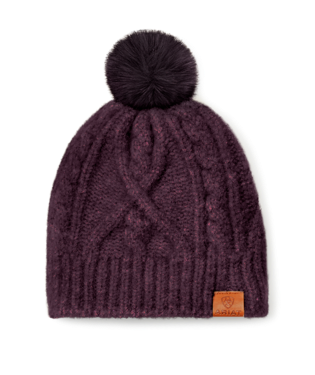 HAT, ENTWINE BEANIE RAISIN HEATHER