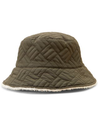 HAT, ADT REVERSIBLE QUILTED BUCKET HAT OLIVE GREEN