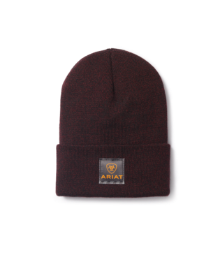 HAT, MNS REBAR WATCH CAP BURGUNDY/BLACK