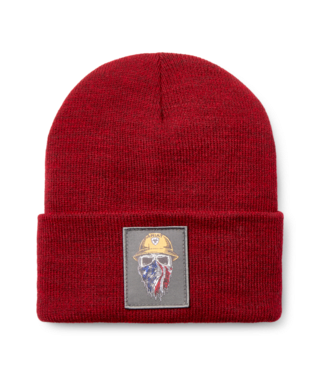 HAT, MNS BORN FOR THIS WATCH CAP BURGUNDY HEATHER