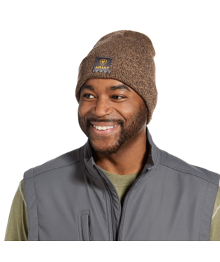 HAT, MNS REBAR WATCH CAP DARK BROWN/SANDSTONE