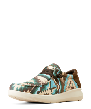 SHOES, MNS HILO BLUE SOUTHWEST PRINT/DARK DENIM