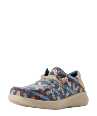 SHOES, MNS HILO BLUE BLANKET WOOLY/TAN