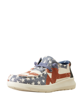 SHOES, MNS HILO US FLAG PRINT/CHARCOAL