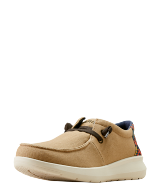 SHOES, MNS HILO LIGHT TAN/BLUE SOUTHWEST