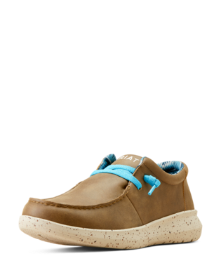 SHOES, MNS HILO BROWN BOMBER/BLUE