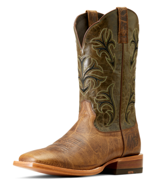 BOOTS, MNS COWBOSS CRINKLED BROWN/PRARI GREEN