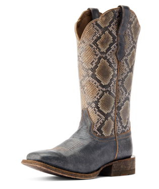 BOOTS, WMS FRONTIER FARRAH BEDUINO BLACK/NATURAL SNAKE PRINT