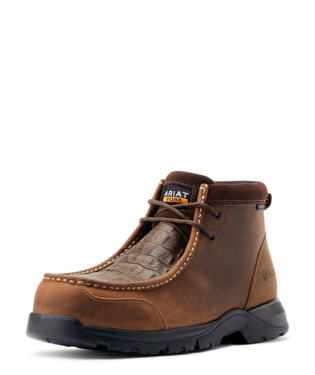 BOOTS, MNS EDGE LTE MOC CT BROWN/BROWN CROC PRINT