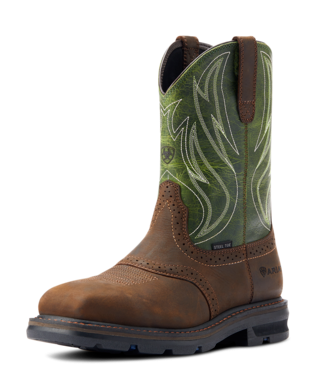 BOOTS, MNS SIERRA SHOCK SHIELD ST DARK BROWN/GREEN