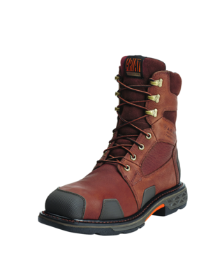 BOOTS, MNS OVERDRIVE 8" WIDE SQUARE CHESTNUT BROWN CT WP 