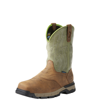 BOOTS, MNS REBAR FLEX WESTERN H2O CT RYE BROWN/GREEN