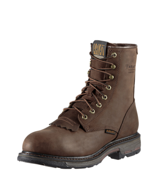 BOOTS, MNS WORKHOG 8" OILY DISTRESSED BROWN CT WP
