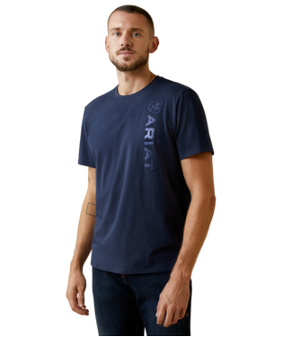 MNS VERTICAL LOGO SHORT SLEEVE T SHIRT NAVY