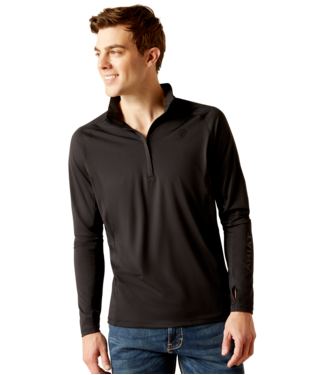 MNS LOWELL 1/4 ZP LONG SLEEVE BASELAYER BLACK