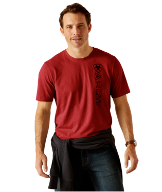 MNS VERTICAL LOGO SHORT SLEEVE T SHIRT SUN DRIED TOMATO