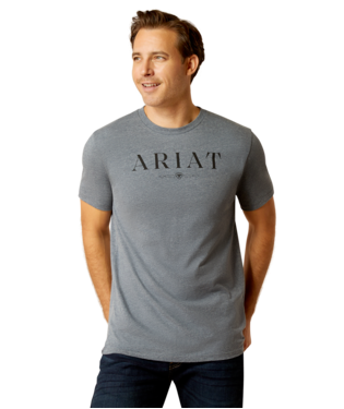 MNS B&W LOGO SHORT SLEEVE T SHIRT ATHLETIC HEATHER