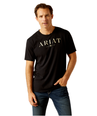 MNS B&W LOGO SHORT SLEEVE T SHIRT BLACK