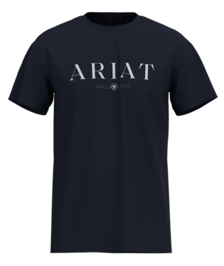 MNS B&W LOGO SHORT SLEEVE T SHIRT NAVY HEATHER