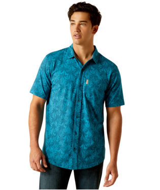 MNS RETRO BUTTON DOWN SHORT SLEEVE SHIRT FRENCH FADE