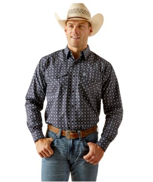 MNS EVERLY SNP LONG SLEEVE SHIRT MOOD INDIGO