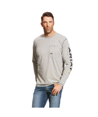 MNS REBAR WRKMN LG LONG SLEEVE T SHIRT HEATHER GREY