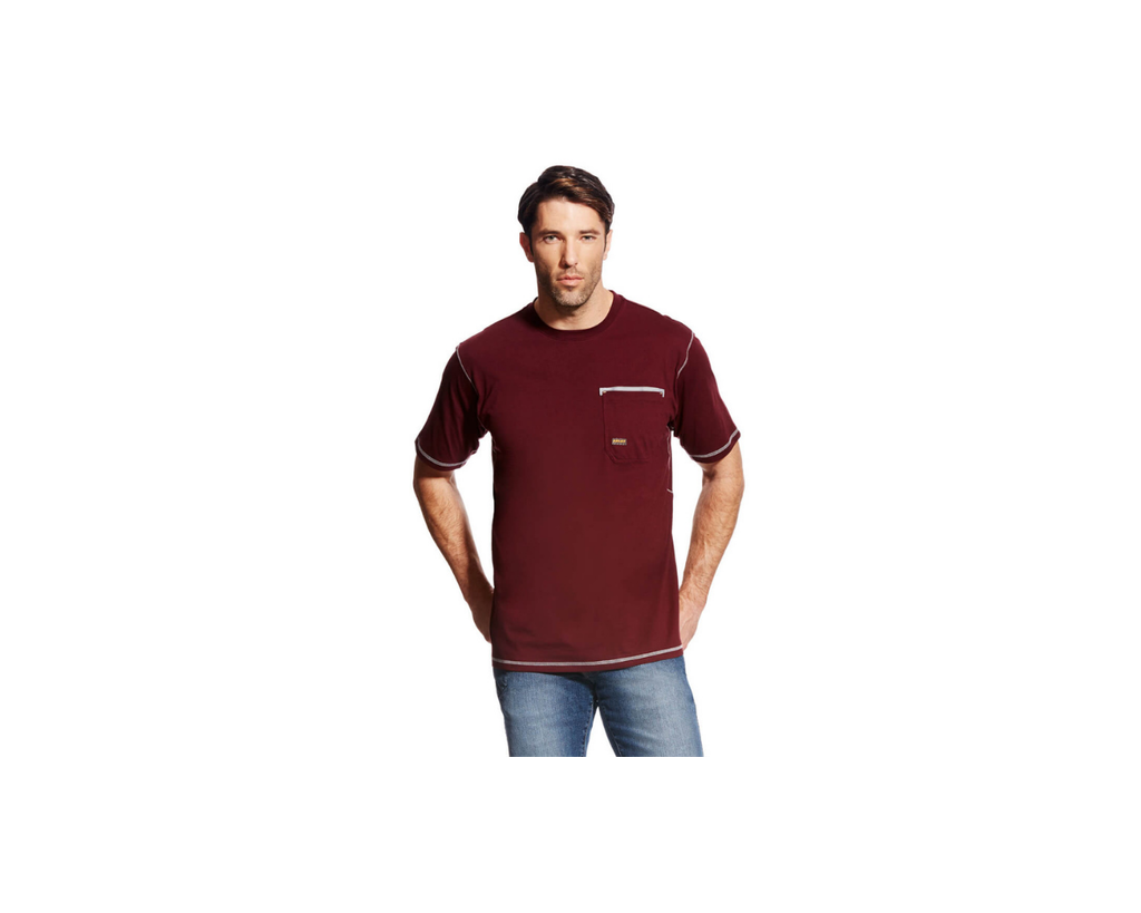MNS REBAR WORKMAN SHORT SLEEVE T SHIRT MALBEC