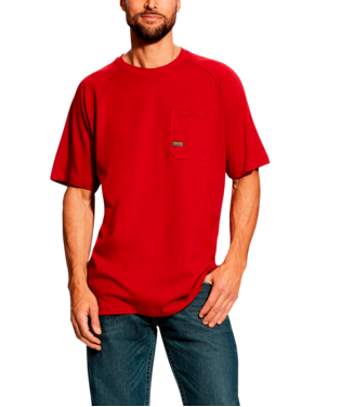 MNS RBR COTTON STRONG SHORT SLEEVE T SHIRT RIO RED