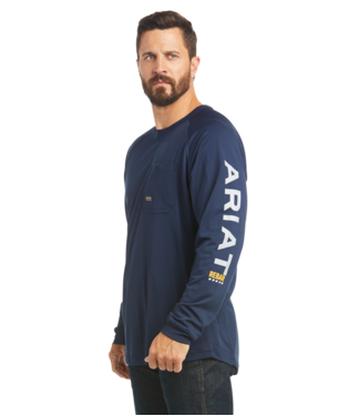 MNS REBAR HT FIGHTER LONG SLEEVE T SHIRT NAVY