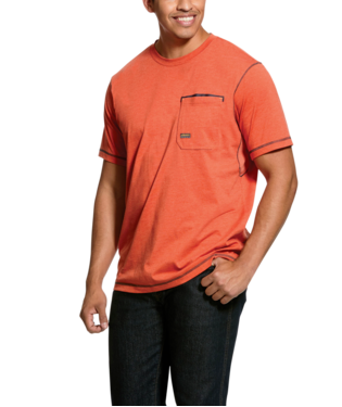 MNS REBAR WRKMN SHORT SLEEVE T SHIRT VOLCANIC HEATHER