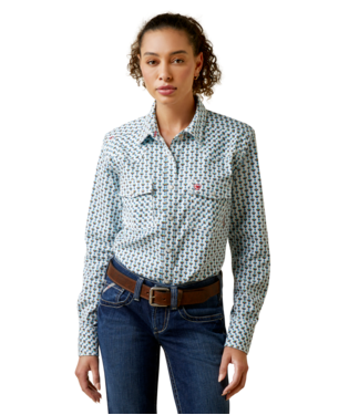 WMS FR MIDDLETON LONG SLEEVE WORK SHIRT BEACH BUTTON PRINT