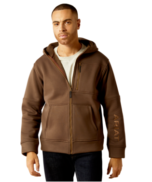 SWEATSHIRT, MNS TEK FLEECE 2.0 FULL ZIP HOODIE BANYAN BARK