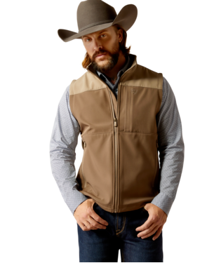 MNS WYATT SOFTSHELL VEST MAJOR BROWN/BRINDLE
