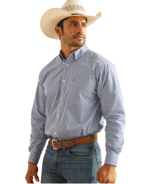 MNS PERRY LONG SLEEBE SHIRT BLUE