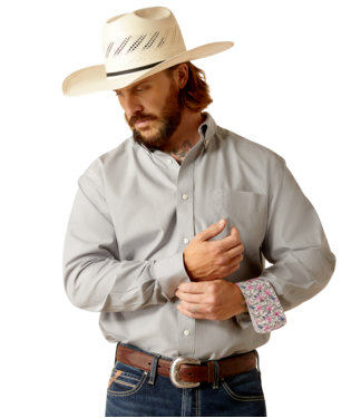 MNS WF SOLID PNPNT OXFRD LONG SLEEVE SHIRT HARBOR MIST